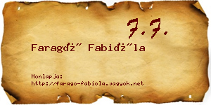 Faragó Fabióla névjegykártya